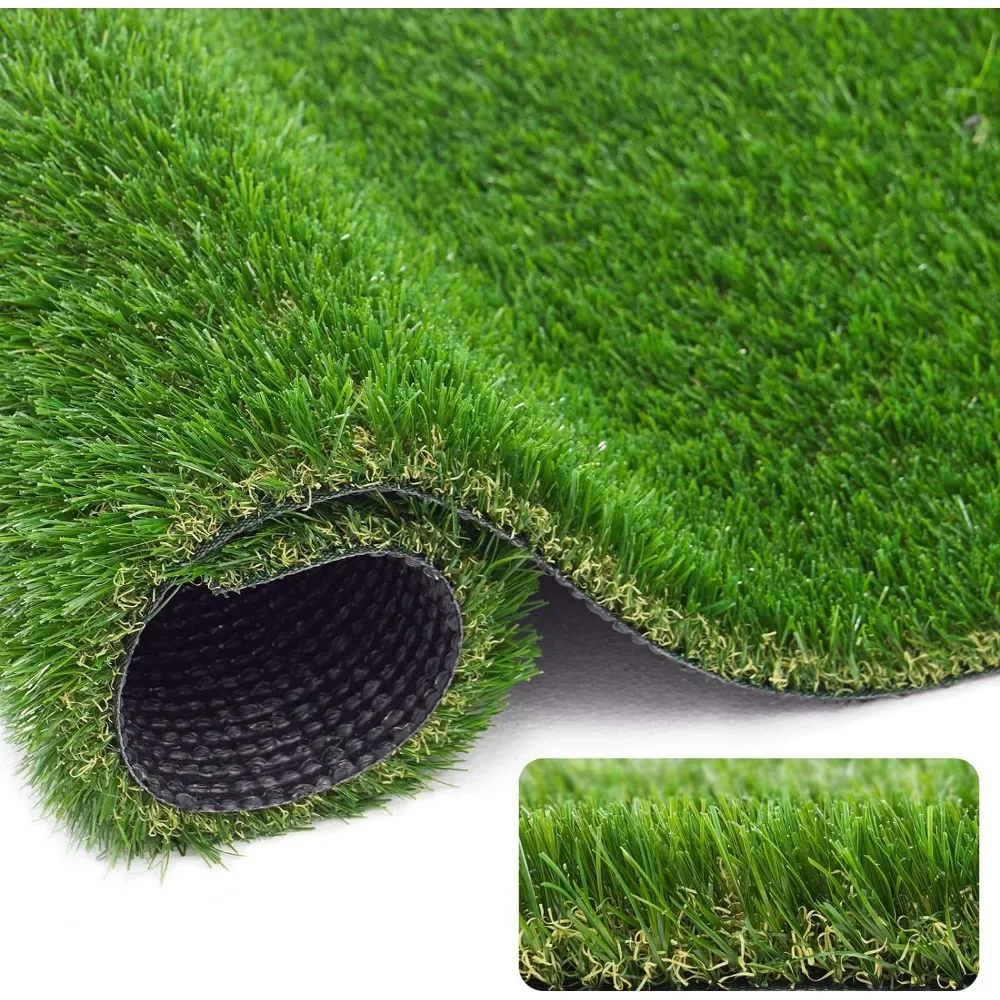 

XMSJ Artificial Turf Grass,8FT x 16FT Fake Grass Rug Indoor Outdoor,Realistic High-Density Durable Turf Carpet Artificial Lawn