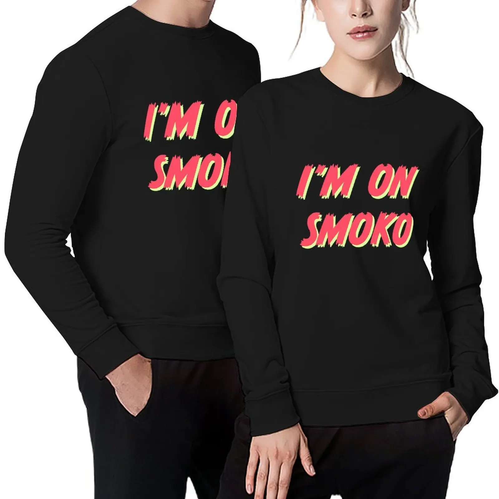 

SMOKO Pullover mens clothing korean style clothes mens clothes men's sweat-shirt set graphic sweatshirts