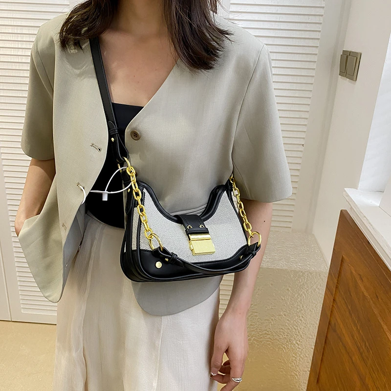 

Luxury Tote Messenger Purse Shopper Commuter Bag For Women With Solid Color And Vintage Style