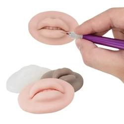 5D Silicone Tattoo Practice Fake Lips Silicone Realistic Lips Practice Module For Microblading Semi Permanent Make Up Supplies
