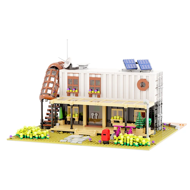 Moc Building Blocks Container House II Model Technology Bricks DIY City Street View Toys Construstion Holiday Assembly Gifts