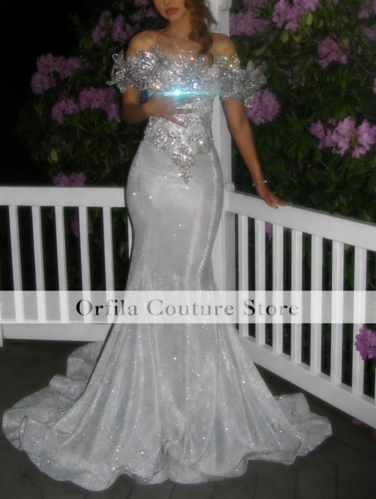 Silver Prom Dresses Mermaid 2026 Beads Crystal Black Girls Party Dress Sleeveless Evening Gowns Customized