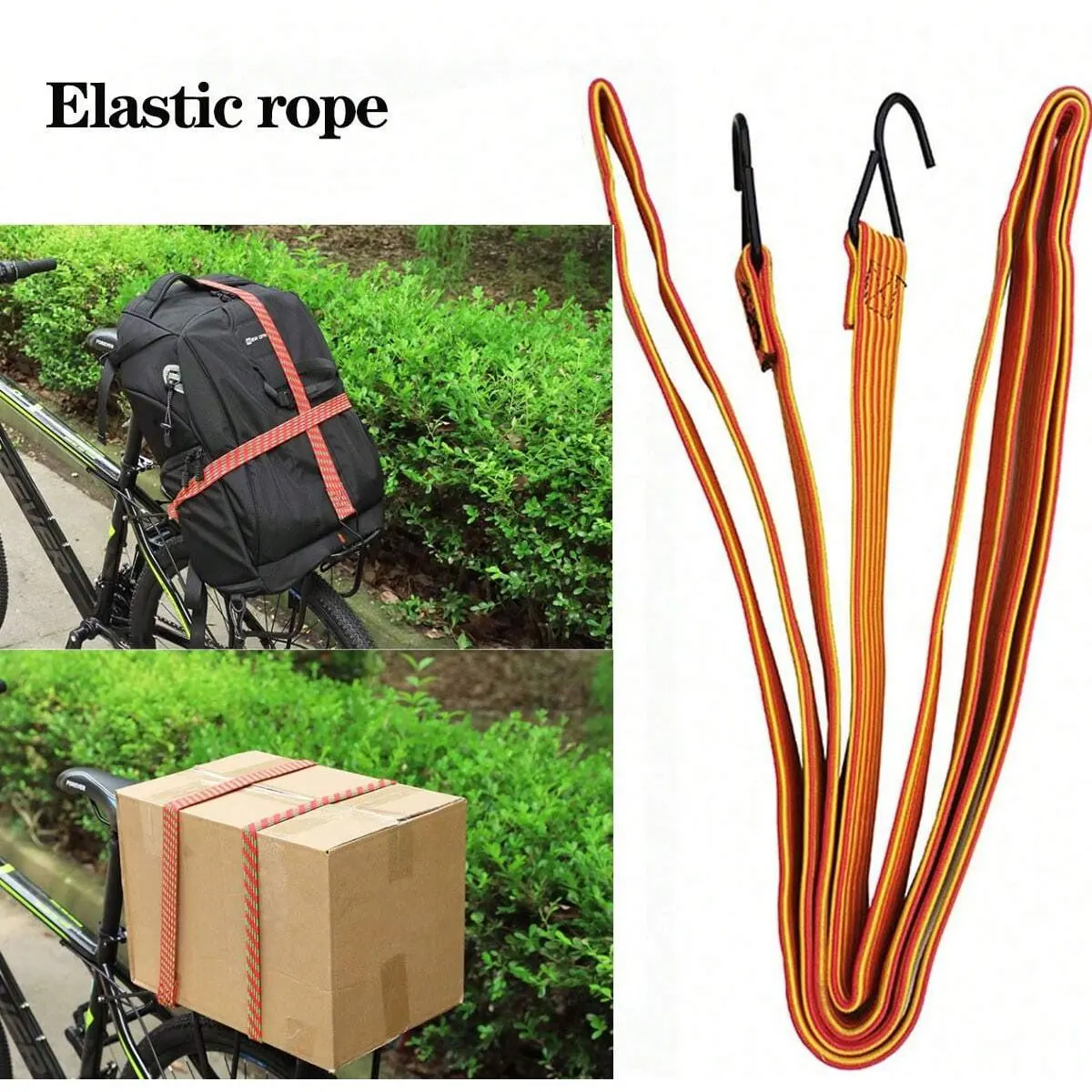 1PCS,Motorcycle electric bike trunk with elastic rope,Truck bindings with suitcase straps,Elastic hook elastic rope，Freight rope