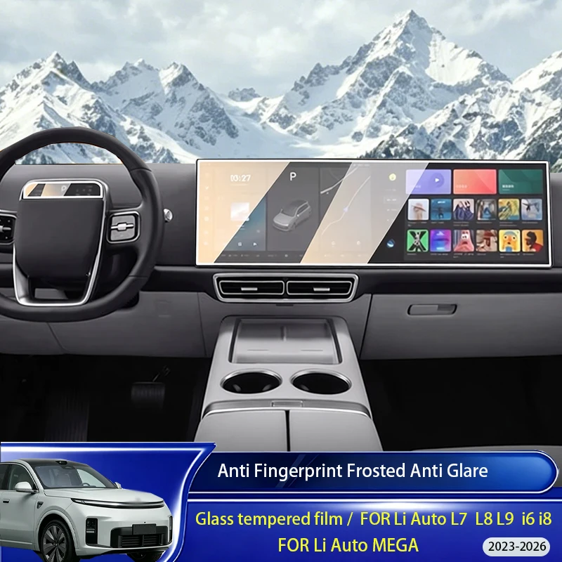 Matte anti glare protective film for Li Auto L7 L8 L9 i6 i8, suitable for GPS screens and reinforced glass LCD screens - interio