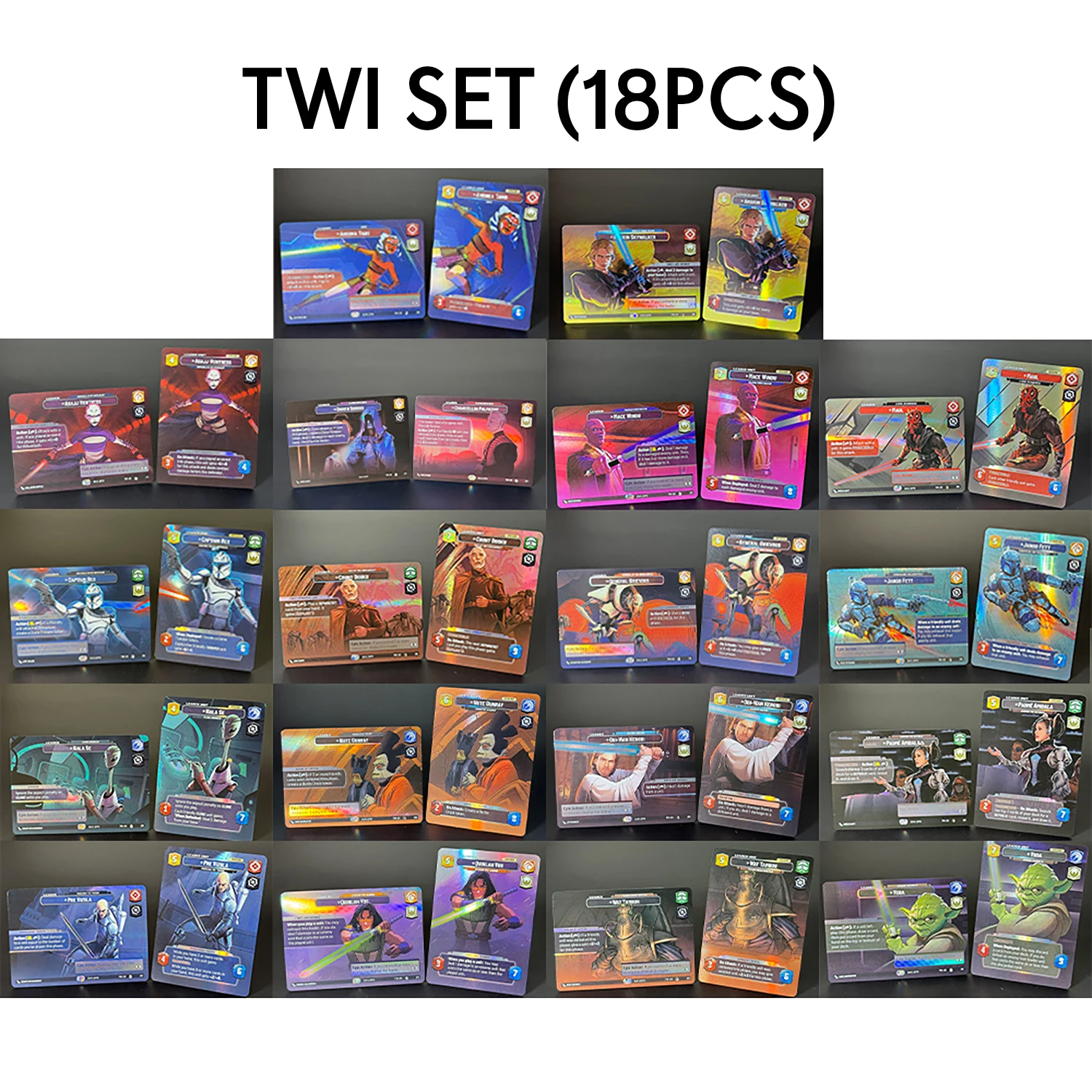 SWUDB Foil Proxy Game Card Full Set Twilight of the Republic (TWI) Jump to Lightspeed (JTL) Board Trading Card English Collector