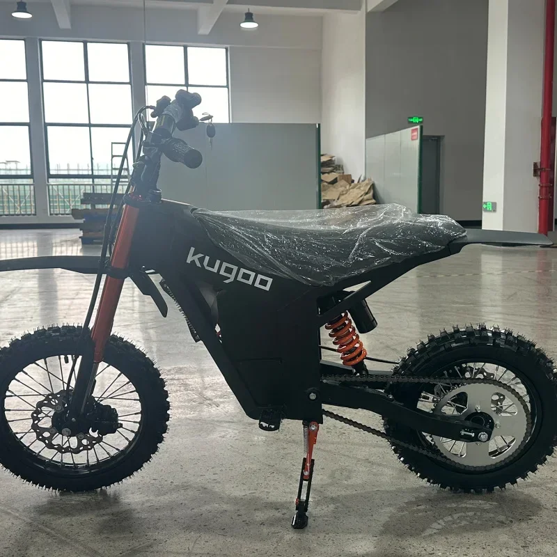 Kugoo Electric Motorcycle with Hydraulic Suspension Dirt Bike 3 Speeds Off-Road Ebike Moped Scooter 3000W 48V 14 in Alu 60 km/h