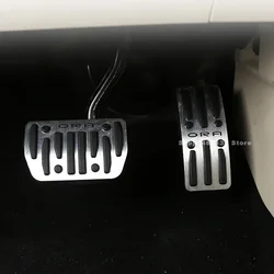 Car Pedals Foot Rest Brake Accelerator Fuel Pedal Pad Cover Non-Slip Pad For GWM ORA Cat Funky Cat EV Accessories 2021 2022 2023