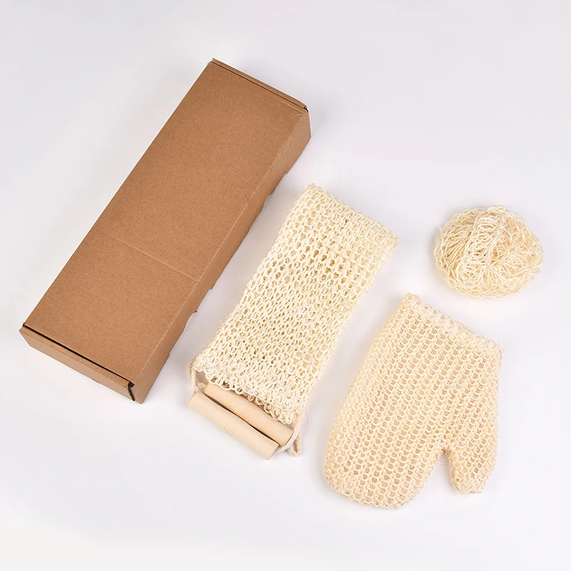 Bath Flower Pull Back Strip Scrubbing Jute Gloves Bath SetStrong Mud Bath Gloves Ball Belt Body Cleaner Exfoliating Scrubbers