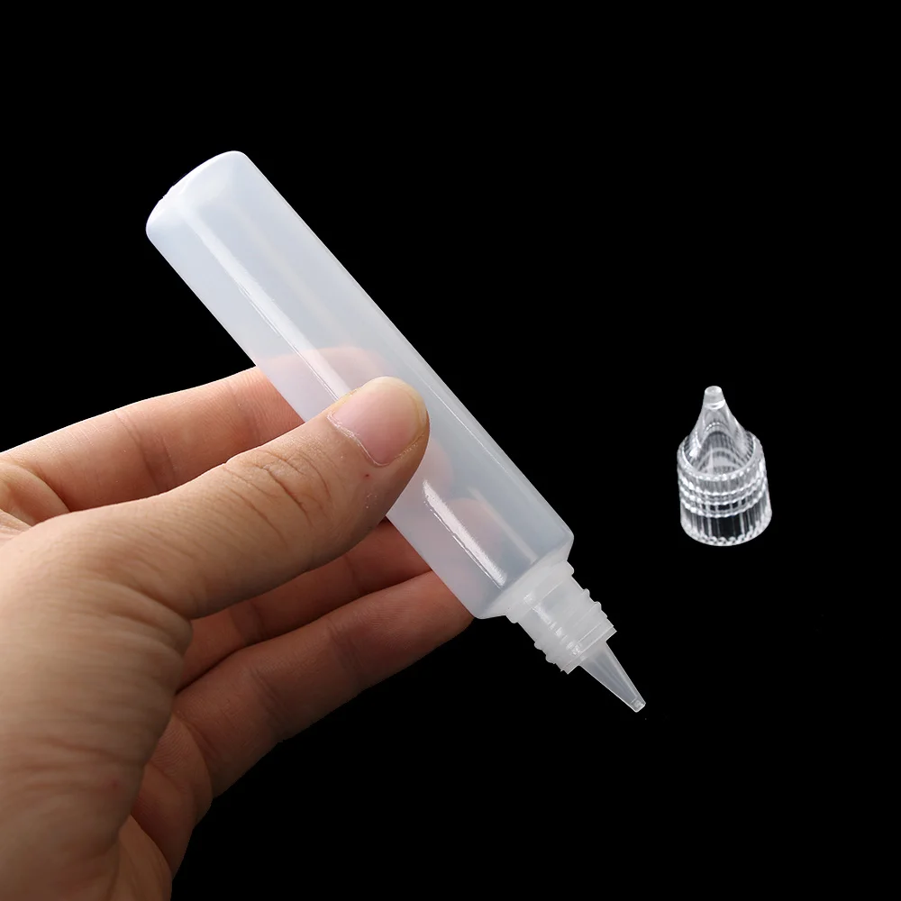 Applicateur de colle en plastique blanc, 5 pièces/ensemble, 15ml/30ml, pour quilling en papier, fournitures de bricolage