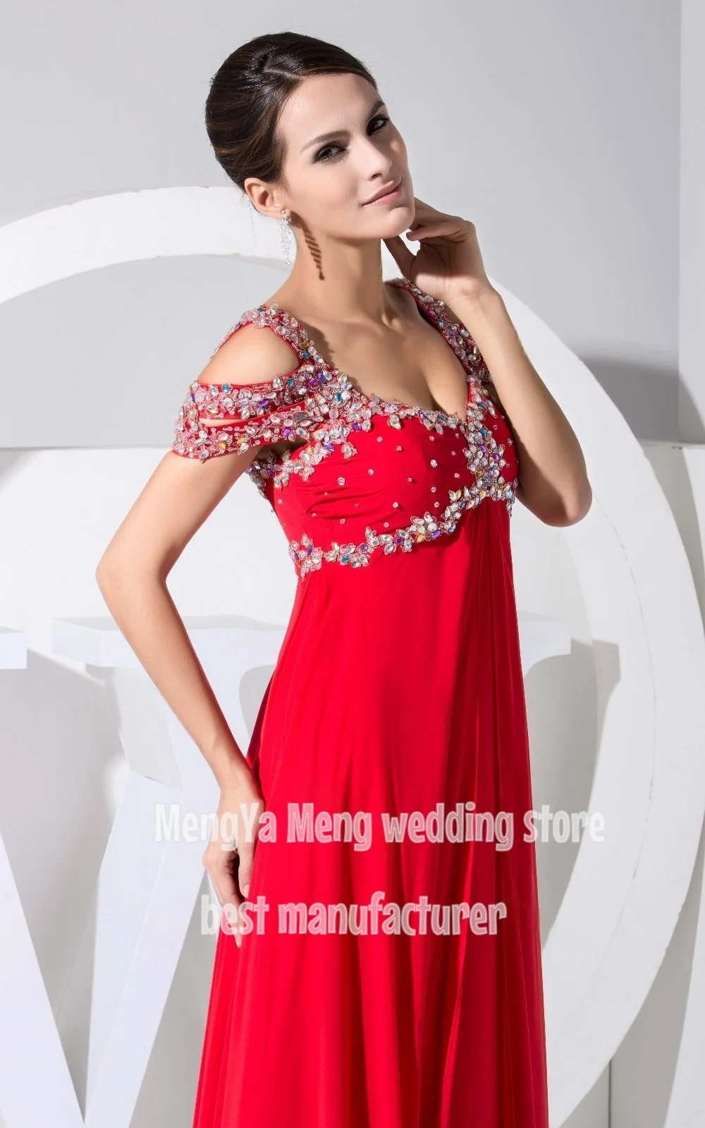 ZHUISHU Elegante Chiffon A Line Abito da sera lungo Appliques Perline Abiti da ballo per feste Occasioni formali personalizzate Robe De Soirée