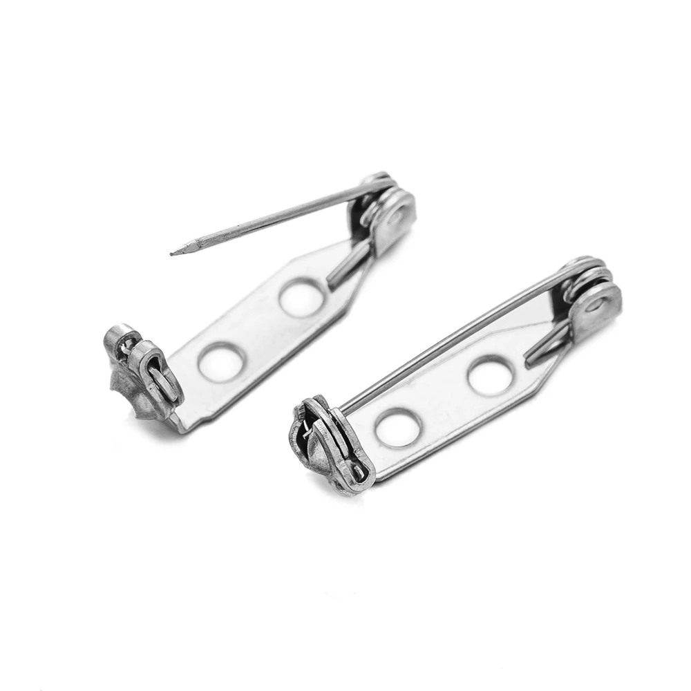 10/20pcs Stainless Steel 17-45mm Brooch Clip Base Pins Blank Safety Lock Brooch for DIY Jewelry Making Findings Supplies Crafts