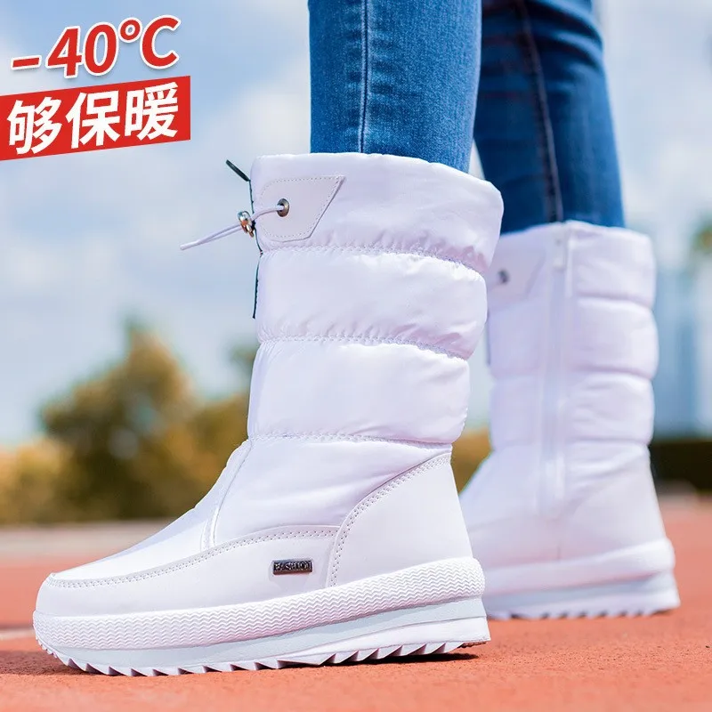 

Women Snow Boots Platform Winter Boots Thick Plush Waterproof Non-slip Boots Fashion Women Winter Shoes Warm Fur Botas mujer