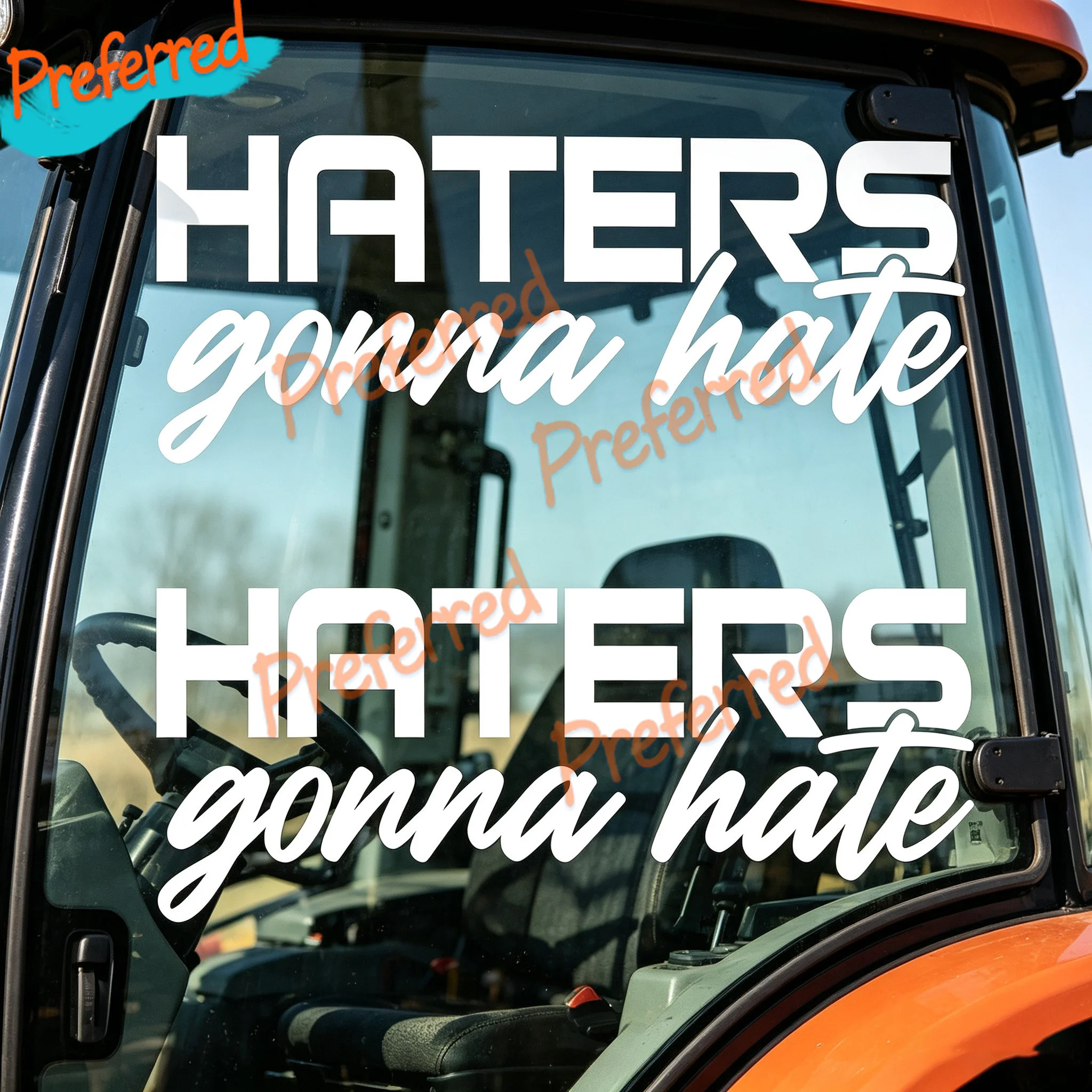 2x Aufkleber Haters Gonna Hate Import Domestic Car Truck Vinyl Decal Sticker - Customizable in Any Sticker Size