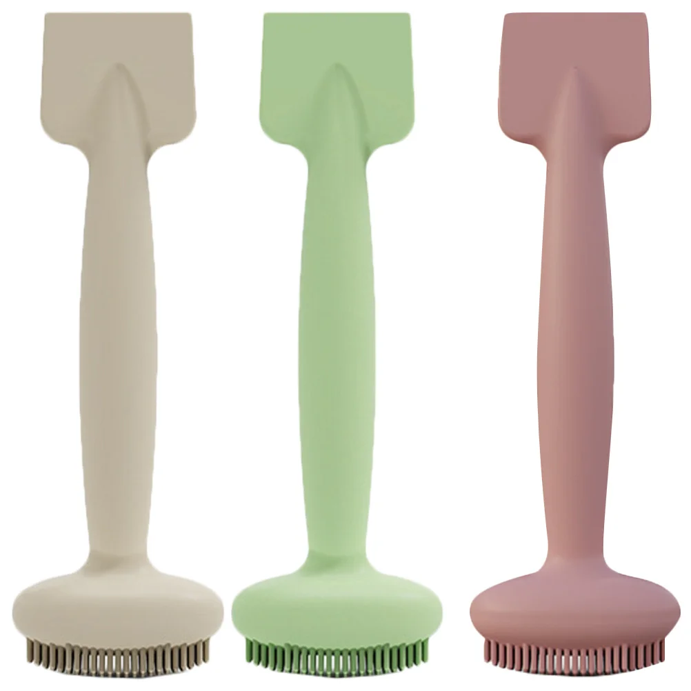 แปรงซิลิโคนขัดหน้า 3 ชิ้น หัวแปรงยืดหยุ่น อ่อนโยนต่อผิว ใช้งานง่าย ครอบคลุมพื้นที่ที่เข้าถึงยาก เช่น รอบดวงตา จมูก คิ้ว