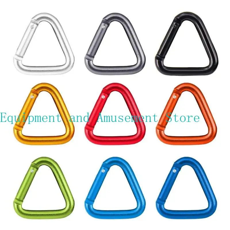 

652F Carabiner Clip Triangular Climbing Buckle Aluminum Alloys Heavy Duties Locking Hook for Camping Fishing Hiking Travel