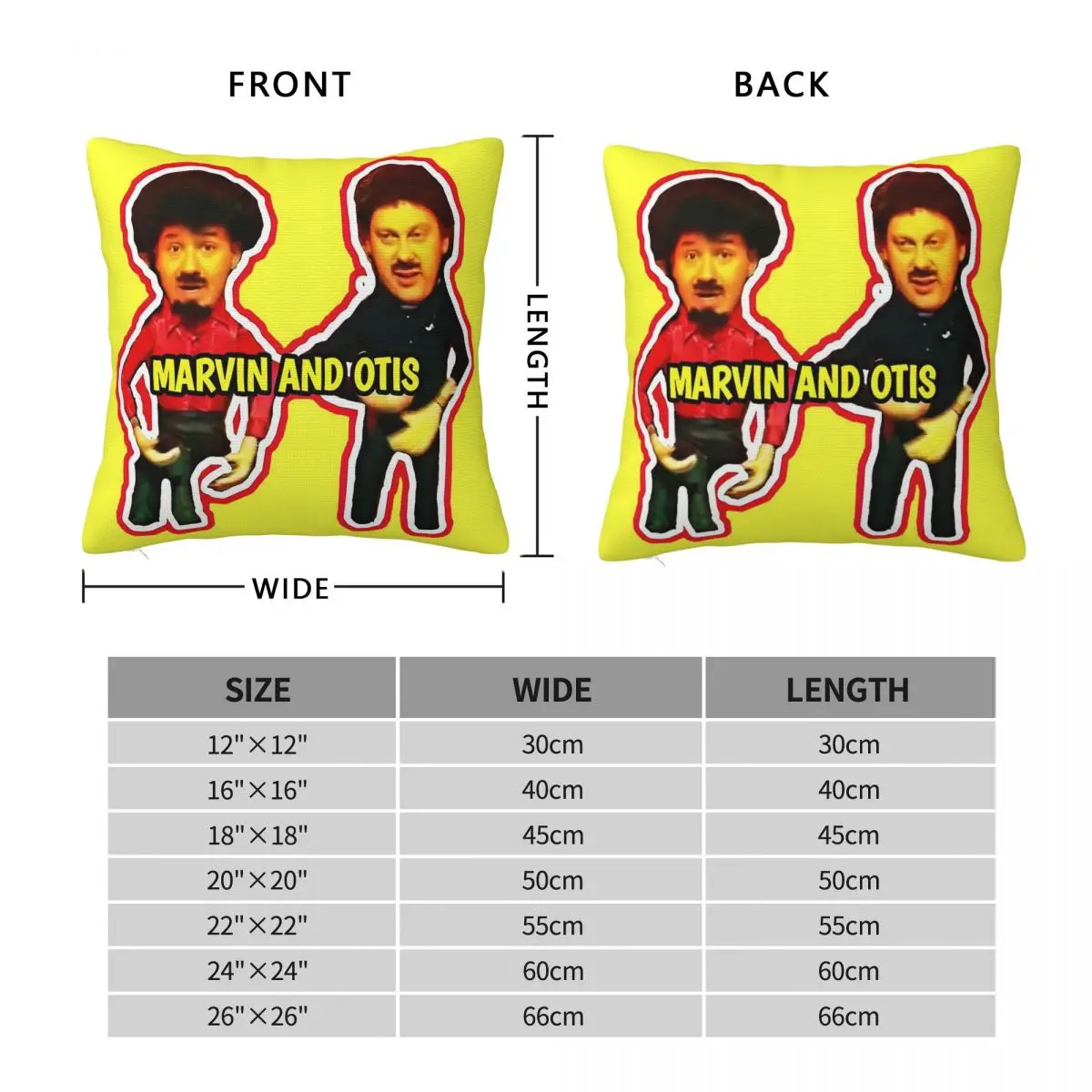 Marvin And Otis Vic And Bob Square Pillowcase Polyester Linen Velvet Creative Zip Decorative Bed Cushion Cover
