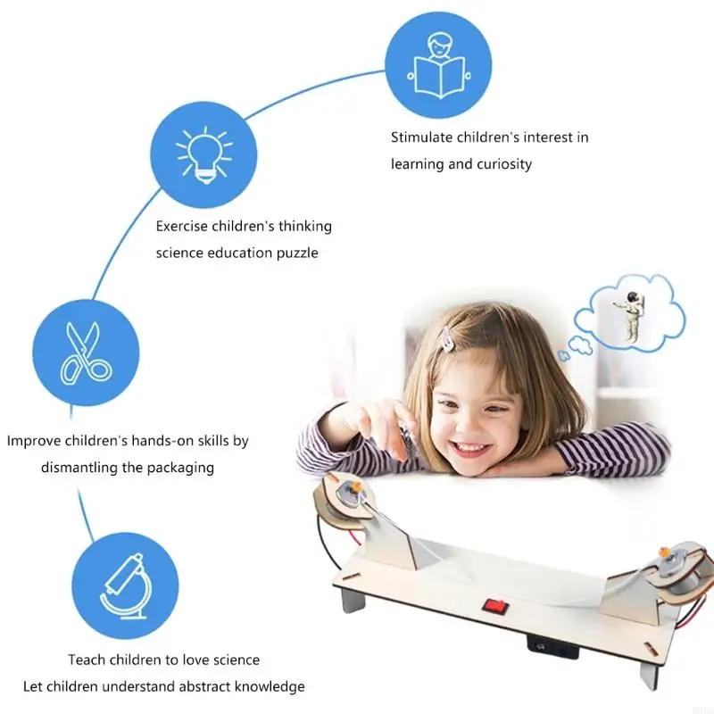 Kits de ciencia de ondas de pie, juguete de aprendizaje STEM, kits de experimentos de ondas de pie, juguete de ensamblaje para experimentos científicos en el aula
