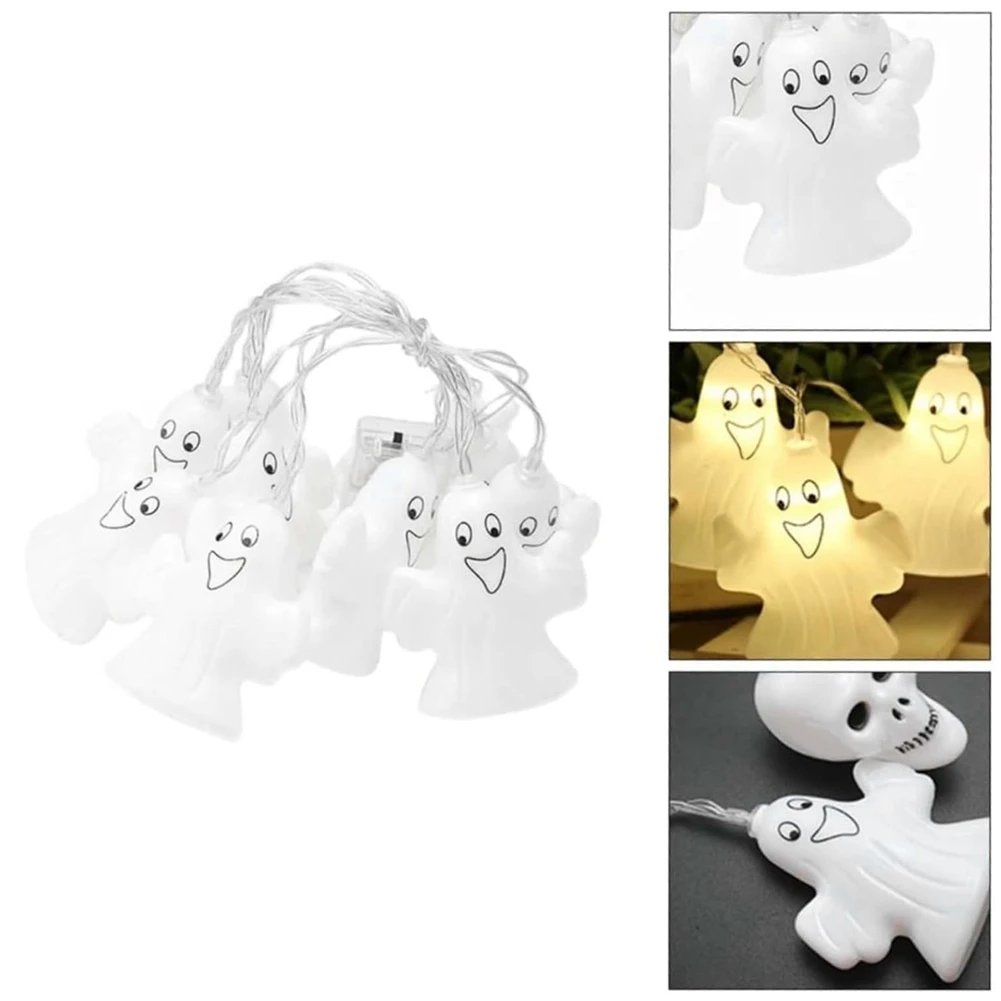 ONCE Halloween String Light Nightlight Mini Ghost Nightlight Small String Light for Halloween Decorative 1.5meter+10LED