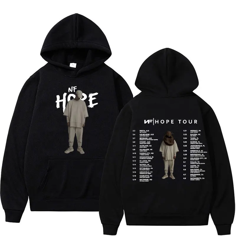 

NF Rapper Hope Album Tour 2024 Concert Hoodies Men Women Autumn/Winter Warm Hoody Hip Hop Style Oversized Sweatshirts Streetwear