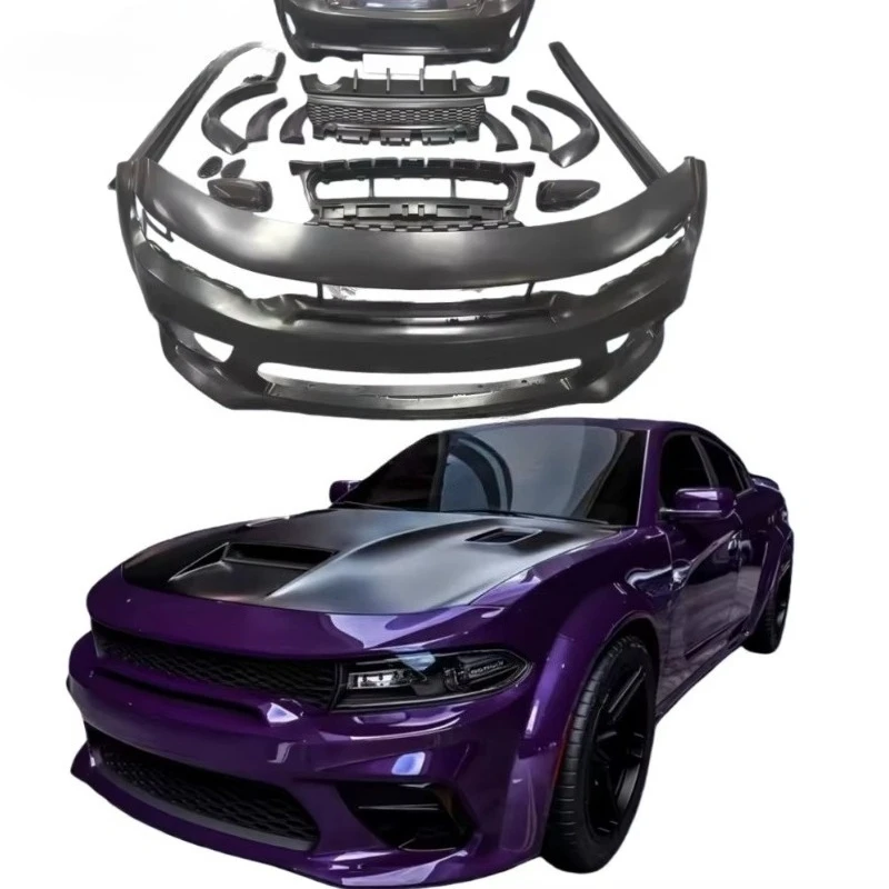 

Aggressive SRT Look Full Body Kit Compatible with for Dodge Charger GT AWD | Front Rear Bumpers, Wide Fenders, Spoiler Included