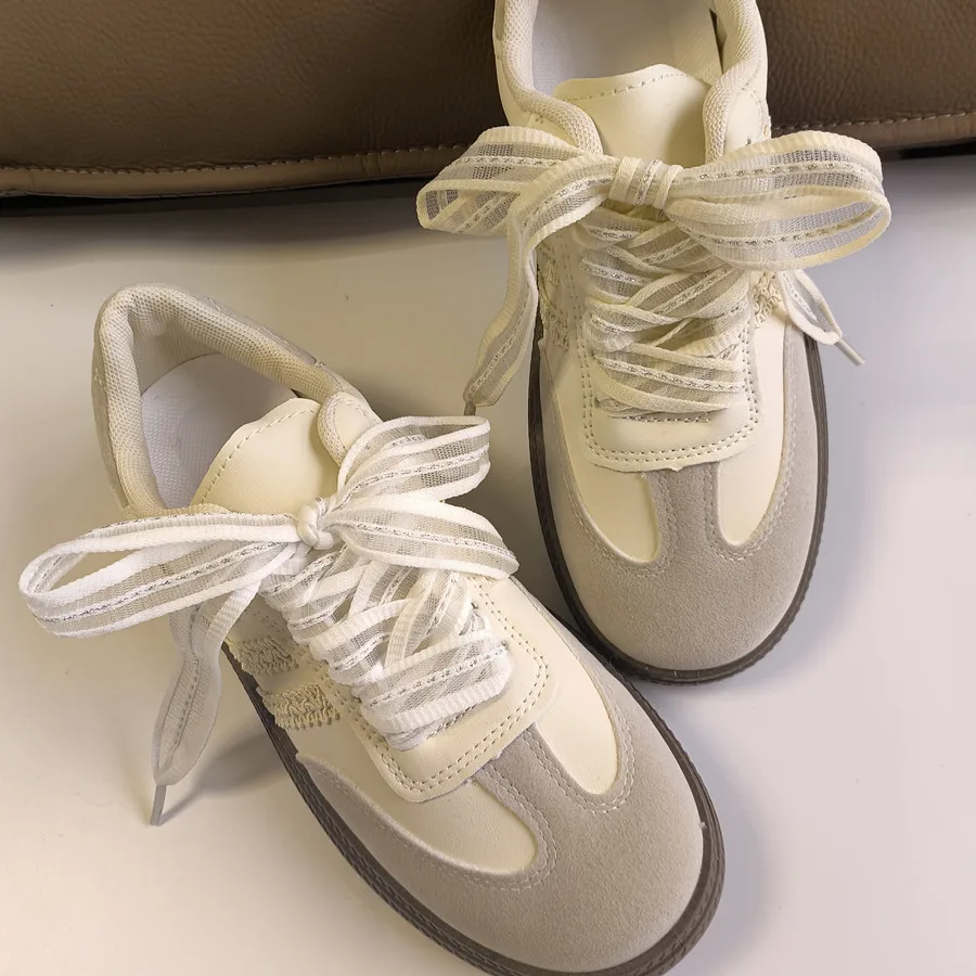 2cm Wide Silver Thread Organza Shoelaces Laser Chiffen Yarn Bow Laces Beauty White Casual Sneaker DE Training Shoes Laces