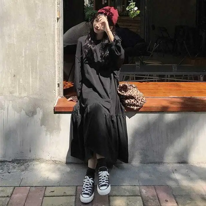 Vestidos das mulheres vestido ídolo inverno modal cordão faixas em camadas bolo estilo francês elegante urbano profissional workwear senhora inteligente