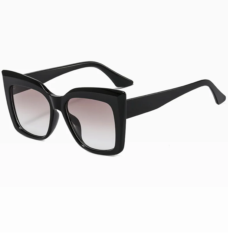 ins fashion trend large frame cat eye sunglasses women's gradient retro sunglasses men's same style sunglasses