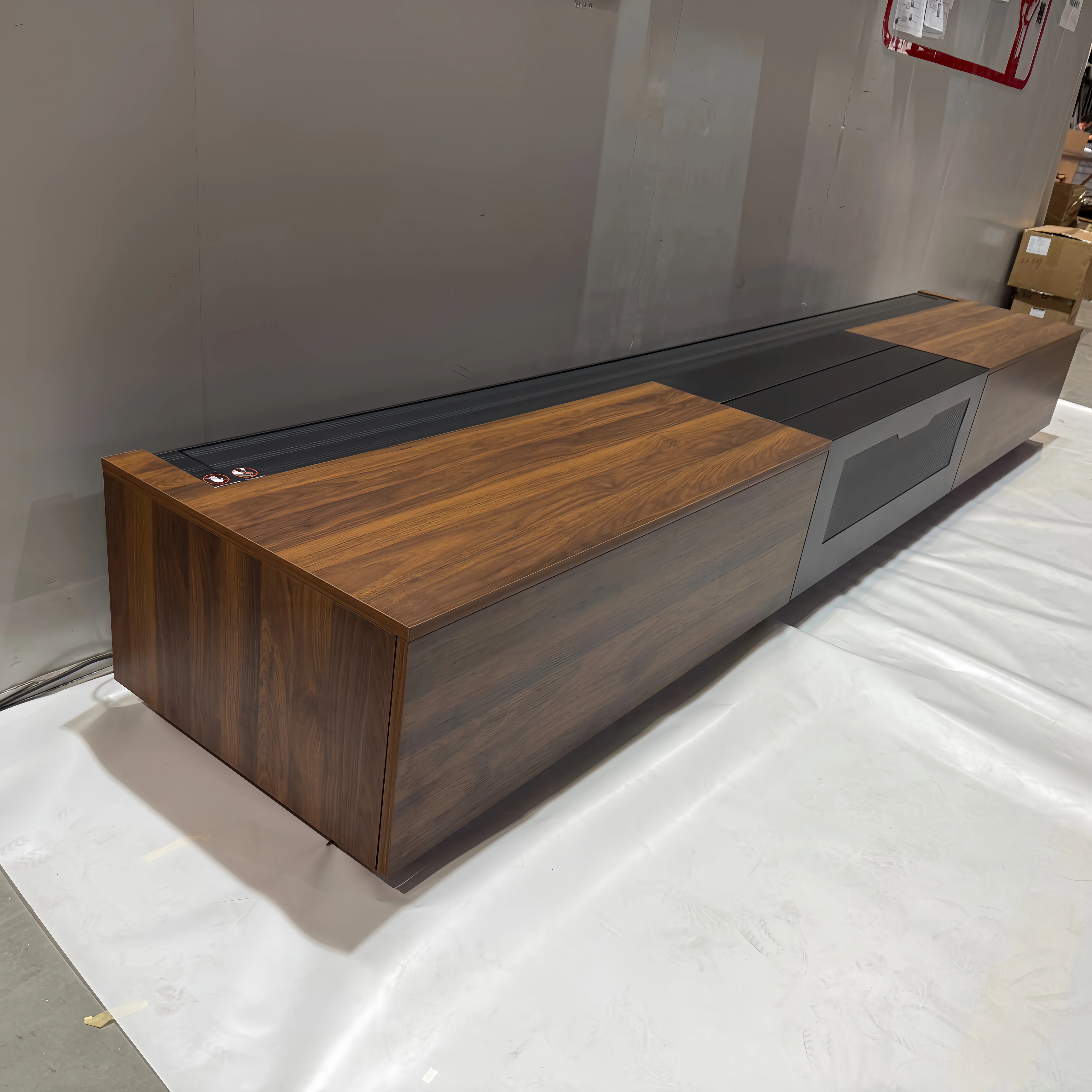 

Motorized Laser TV Cabinet with ALR Floor-Rising Screen for Ultra - Short Throw Projector(130-inch Laser Cabinet)