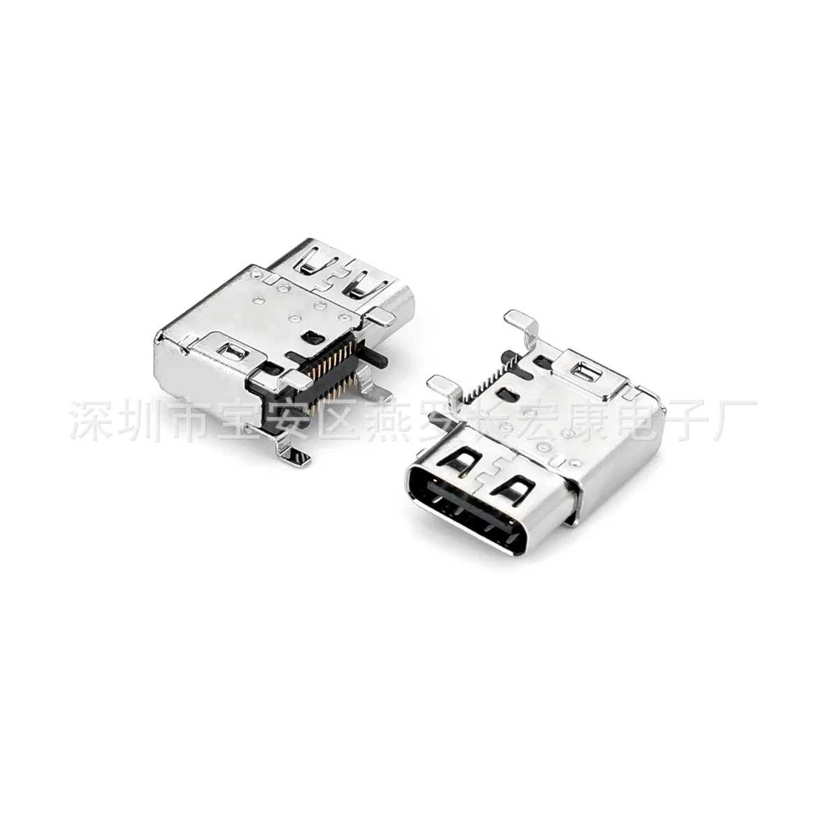 For TYPE-C 4Pin female seat, waterproof type, SMT patch on board, two-pin plug board, column, with waterproof ring