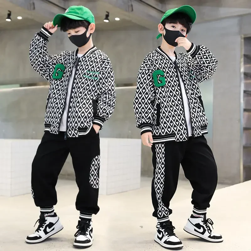 

Autumn Wnter New Boy Fashion Sets Clothes Boy's Letter Set Kids Clothing Sets Boy Teenagers Sport Suit Kids Boys 2 PCS Suit