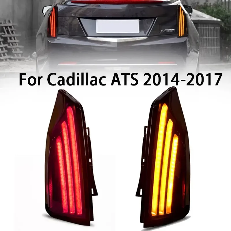

Задние фонари для тюнинга автомобилей для Cadillac ATS-L 2014-2019, светодиодные задние фонари, тормозные фонари заднего хода, обновление динамических указателей поворота