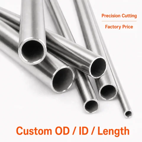 Stainless Steel Pipe Aluminum Iron Metal Hollow Tube Custom OD/ID/Length High Precision Corrosion Resistant Factory Price MOQ 1