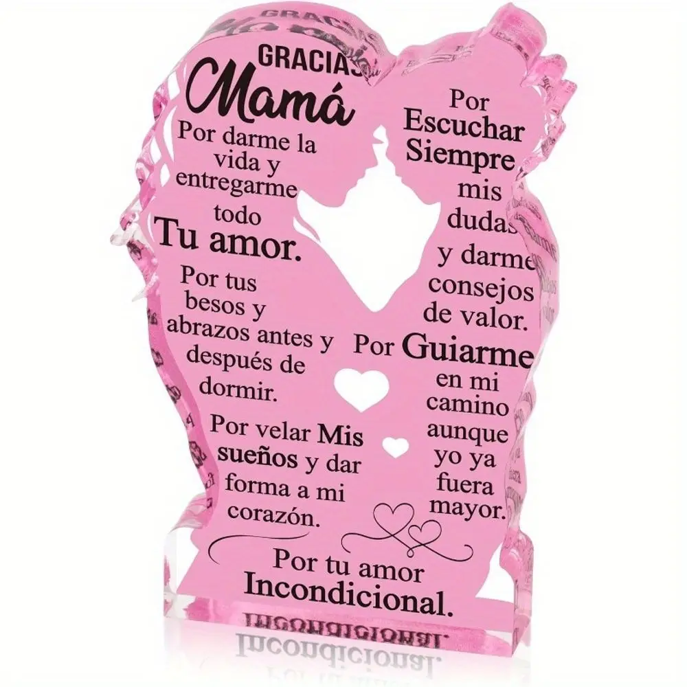 Spanish Mom & Daughter Hug Acrylic Plaque Regalos Para Mama Birthday, Mother's Day & Christmas Gift