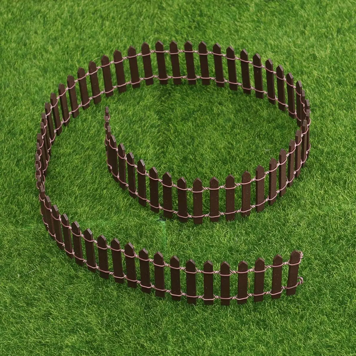 Mini clôture pour jardin féerique, décoration de micro-pots de plantes, artisanat de paysagisme DIY en bois naturel, clôture miniature pour maison en ton café