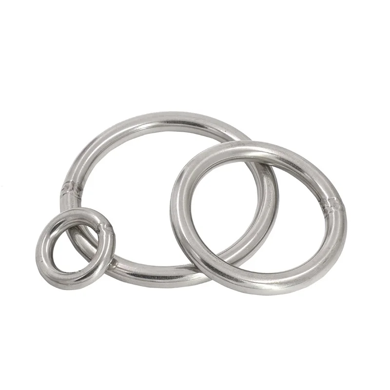 304 Stainless Steel O Ring 20/30/40/50/60/79/80/90/100/120mm Outer Diameter 3-10mm Thickness Strapping Welded Round Rings