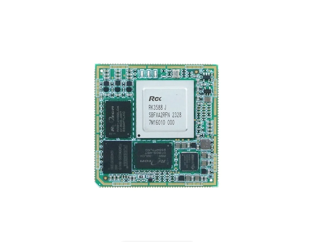 TopessChuanlon Ruixin RK3588J Industrial Core Board: Domestically Produced 2.4GHz Octa-Core AI 6T NPU With Stamp Hole.