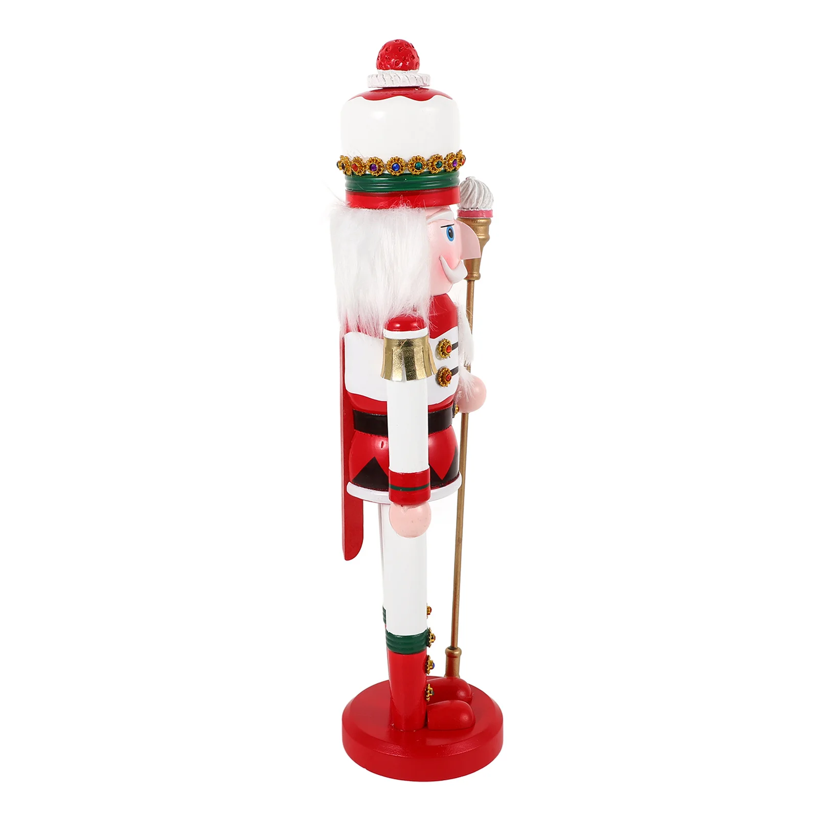 

Cartoon Nutcracker nament 38CM Wooden Christmas Decor Statue Ice Figurine Holiday Home Adornment