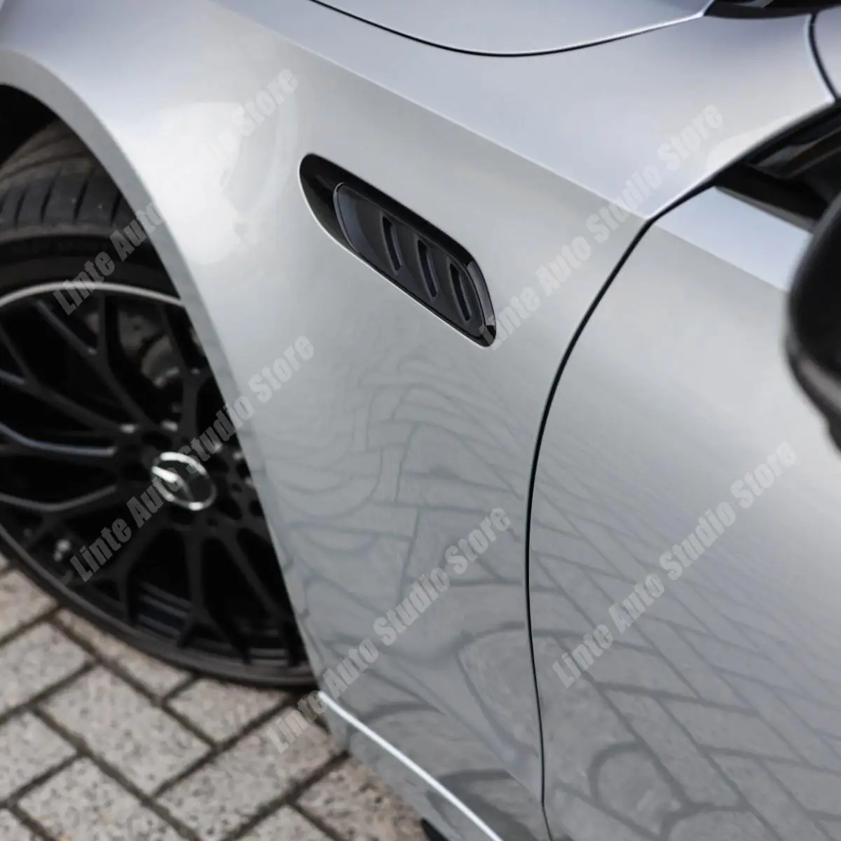 Side Vent Air Flow Intake Hood Fender Bonnet Cover Trim For Mercedes-Benz C-Class W206 C200 C260 C43 AMG C63 2022-2025 Body Kits