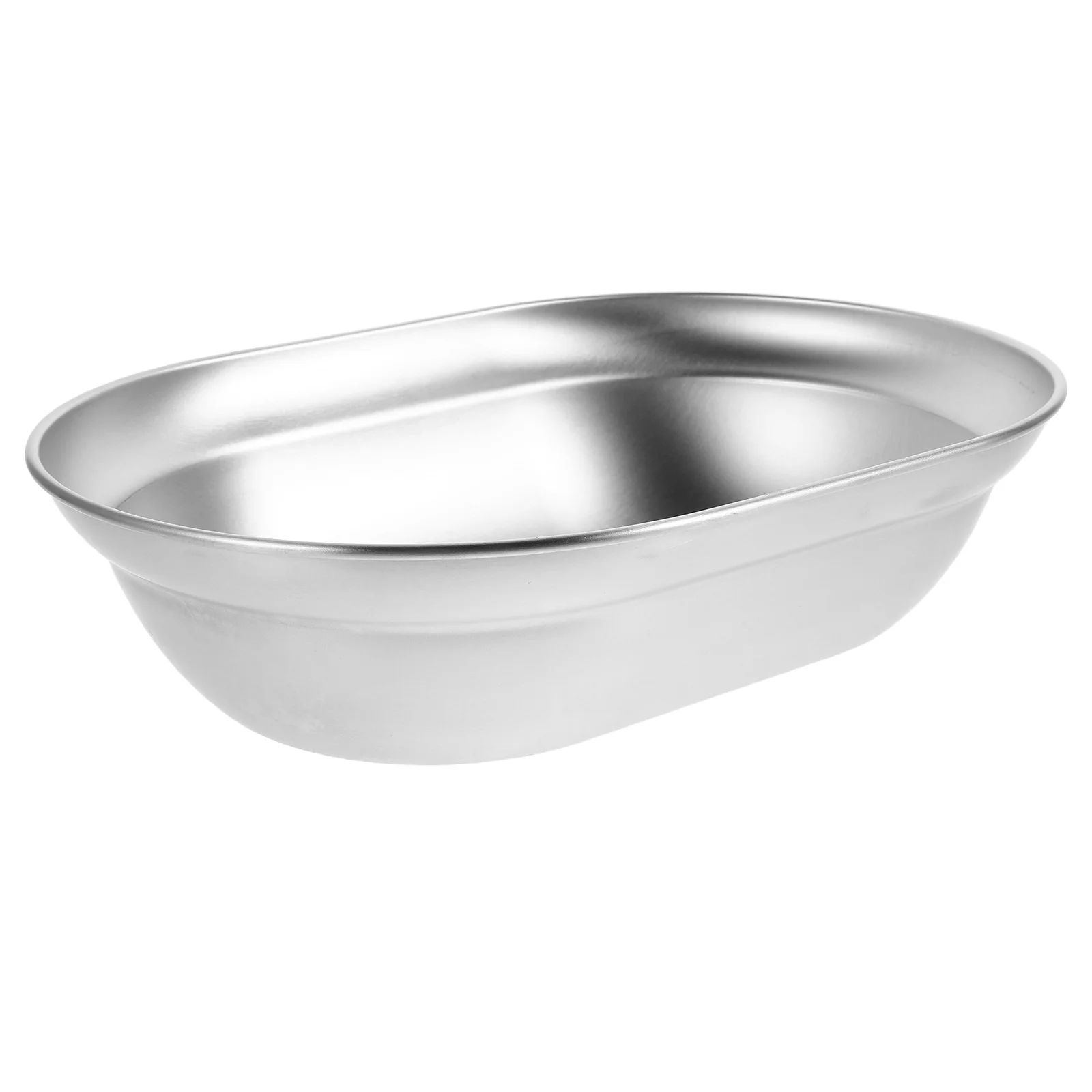 

Outdoor Soup Basin Kitchen Serving Dish Barbecue Food Isolation Plate for Camping Metal Pasta Silver Cookware Cooking Utensils