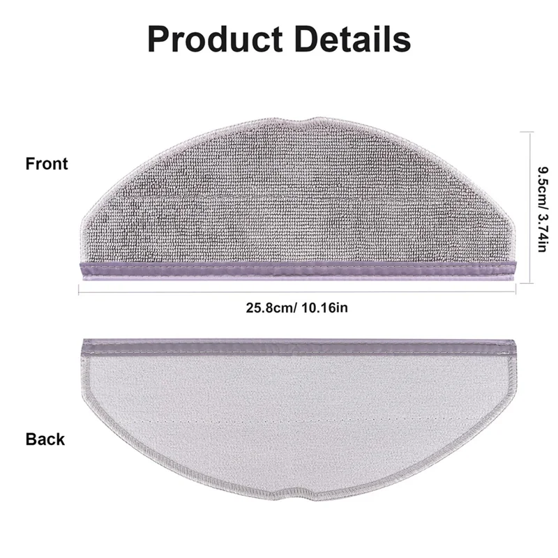 Microfiber Pads Replacement Mop Pad Compatile For Eufy L60/L60 Hybrid/L60 SES/L50 Series Robot Vacuums-A70Z