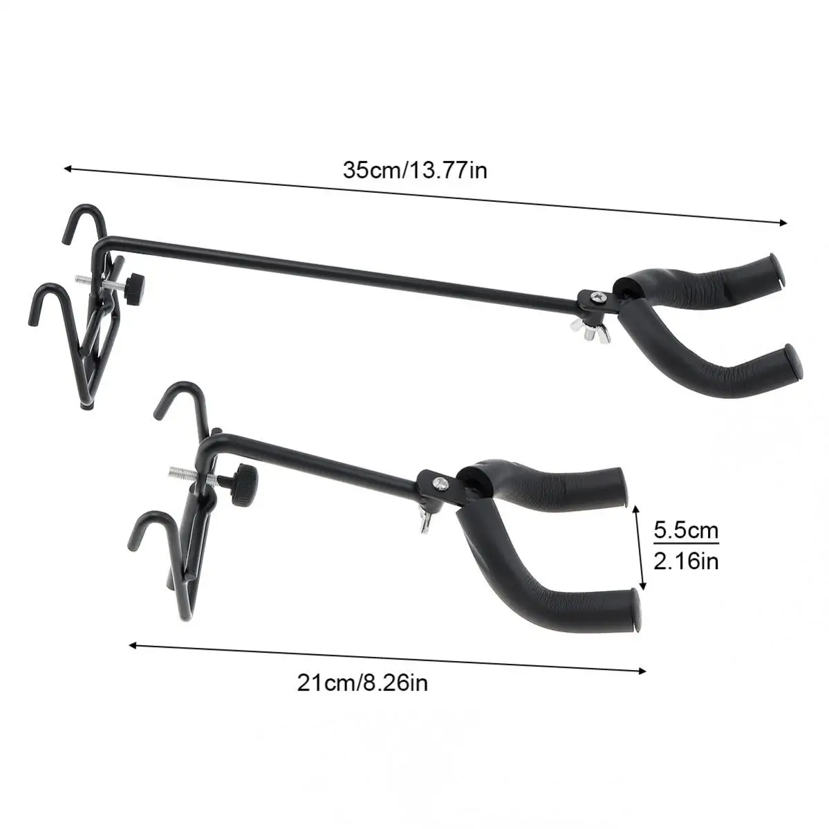 Guitar Hanger Holder Mesh Rack Long Arm Hook Metal Soft Sponge Coat Guitar Wall Mount Stand for Guitar Ukulele Violin Exhibition