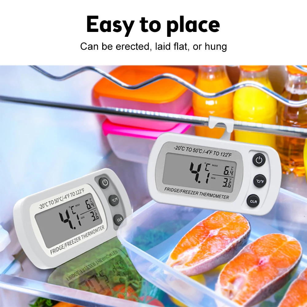 Mini Digital Thermometer Hygrometer LCD Multi-Purpose Bedroom Cold Storage Refrigerator Thermo-Hygrometer Household With Hook