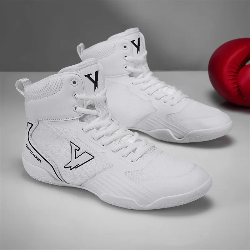 2026 New Trend Wrestling Shoes for Men Non-Slip Boxing Sneaker for Men Big Size 48 Man Fighting Shoes High Top Gym Training Shoe