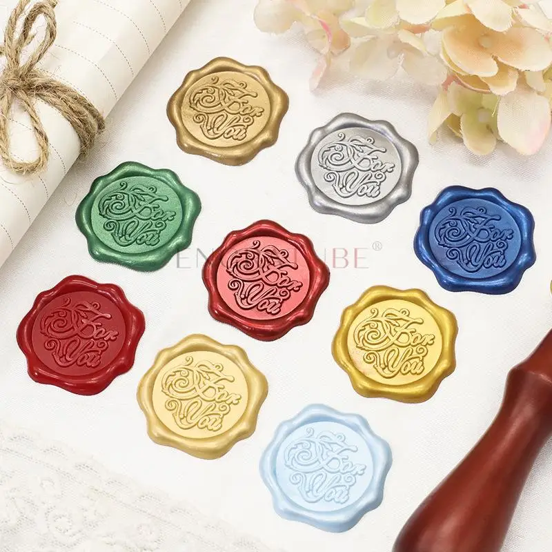 10pcs For You Wax Sealing Stamp Stickers Korean Japanese Kawaii Envelope Sealing Tags Scrapbooking Journal Planner Decoration