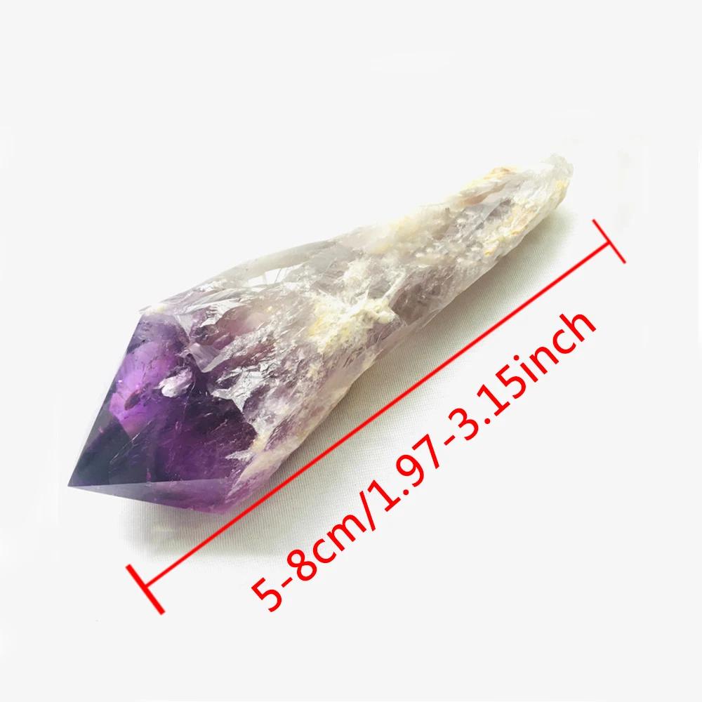 Natural Uruguay Amethyst Quartz Backbone Crystal Single-piont Wand Amethyst Crafts Home Decoration Mineral Crystal Scepter Small