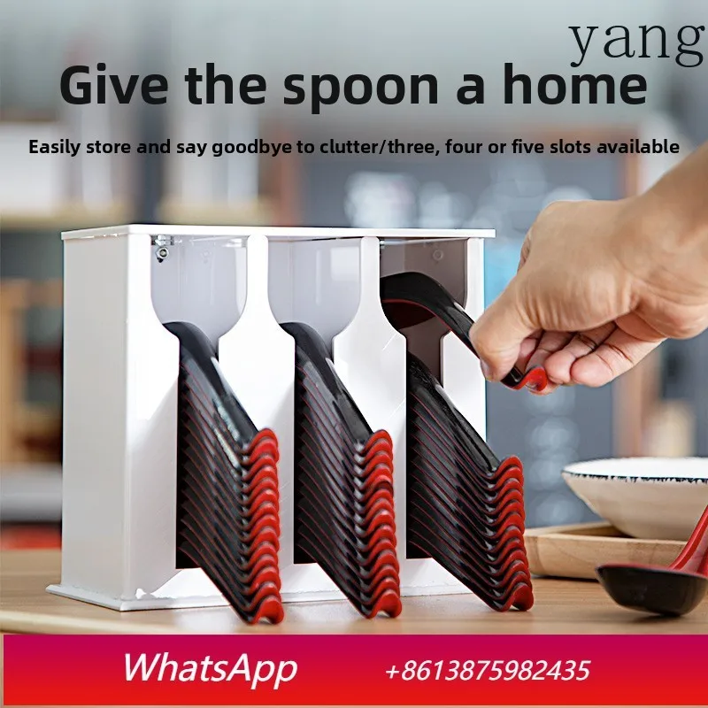 

LMM acrylic black and white spoon holder, acrylic dustproof drain spoon storage box