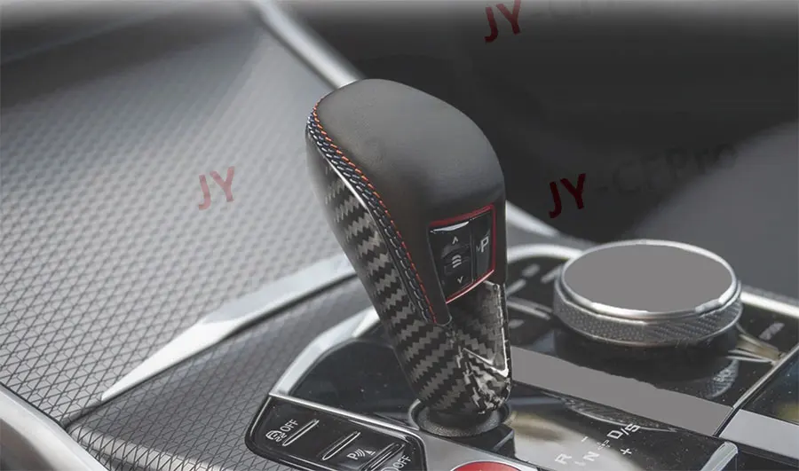 Trockene Carbonfaser-Schaltknaufabdeckung für die Fahrzeuginnenausstattung – Nachrüstung für BMW M2 G87, M3 G80, M4 G82, G83, X3M F97, X45 F98, F95 (2021-2025) – Detail 8