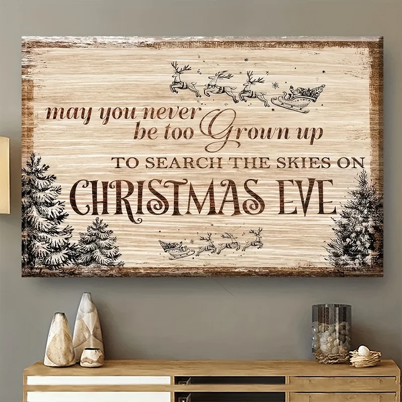 

Rustic Christmas Decorations Christmas Eve Canvas House Decorations May You Never Grow Out of It To Stop Looking for It Framed