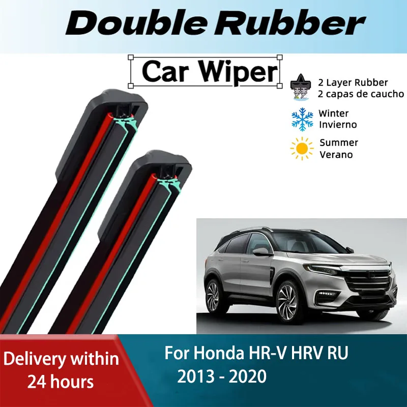 

LH Front Rear Windshield Wiper Blade For Honda HR-V HRV RU 2013 - 2020 2PCS Windscreen Window Brushes 2015 2016 2017 2018 2019