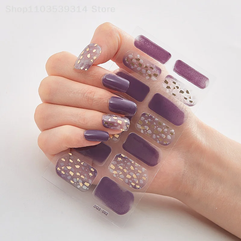 Nail Stickers Fashion Nail Polish Self Adhesive Manicure Decoracion Nail Strips Nail Sticker Set